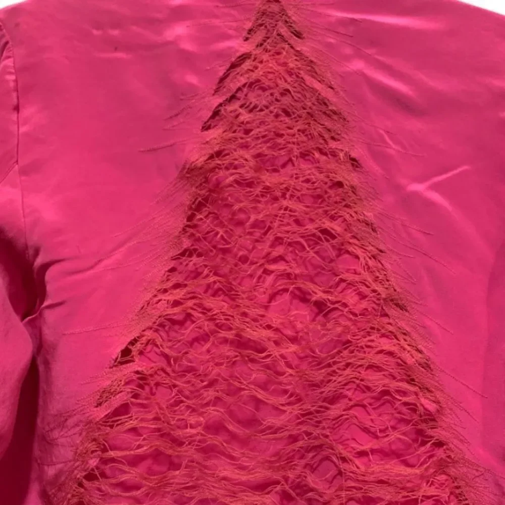 MADISON MARCUS 100% Silk Bright Pink Jacket